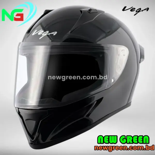 Vega Bolt Glossy Black Full Face Helmet in Bangladesh